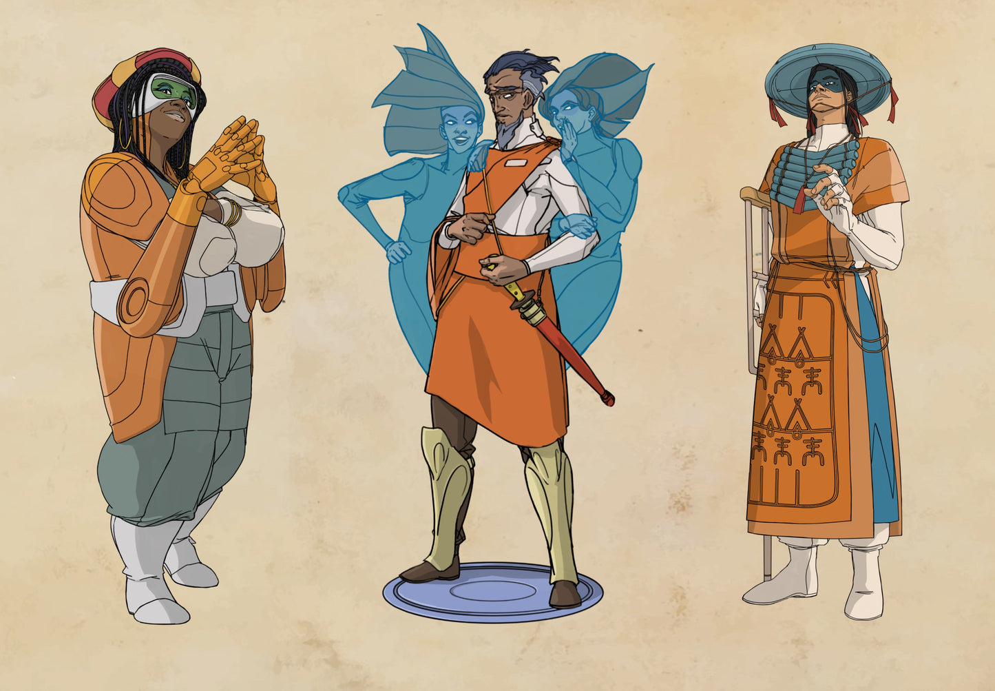 Argo-0 RPG diverse characters