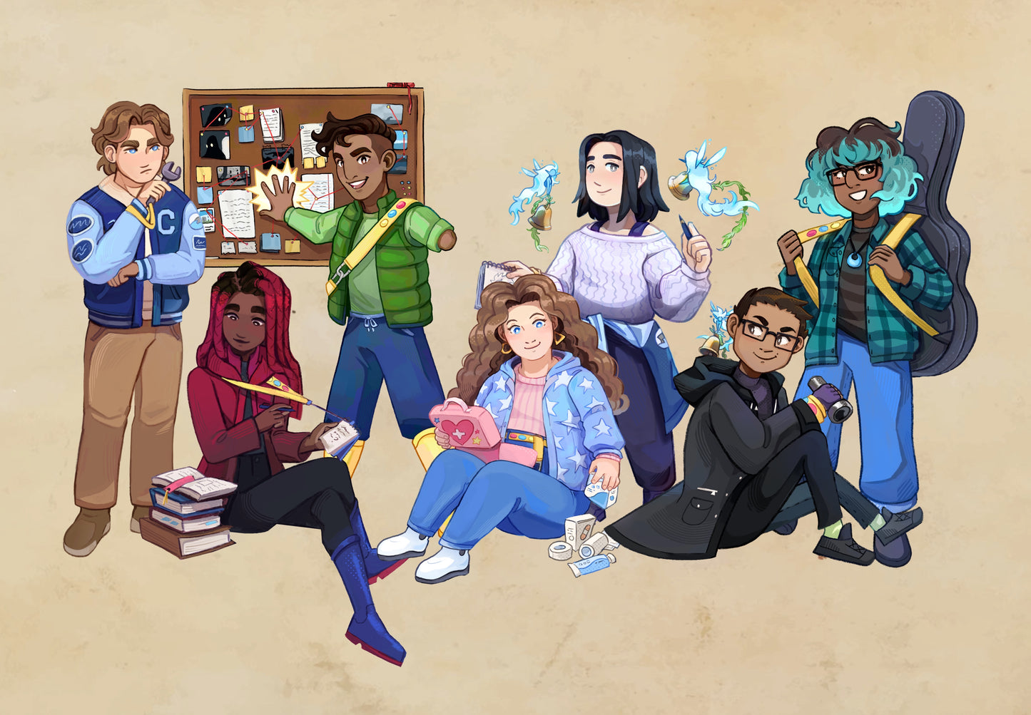 Cryptid Creeks RPG group of teen archetypes