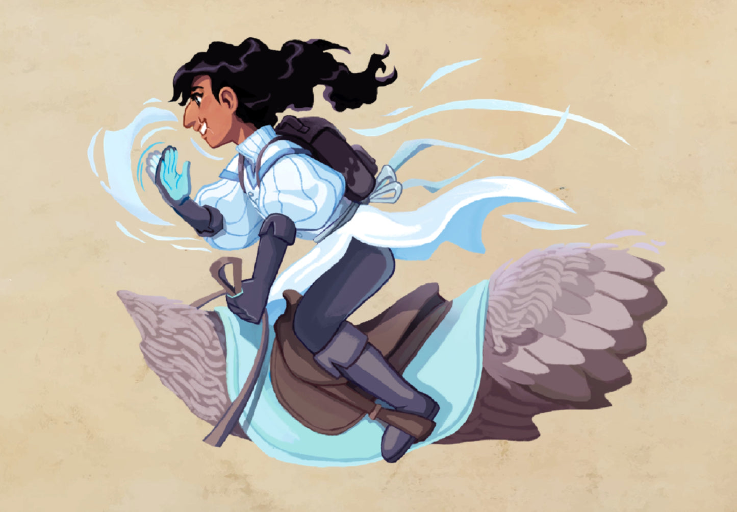 Overisles RPG pendragon riding giant bird