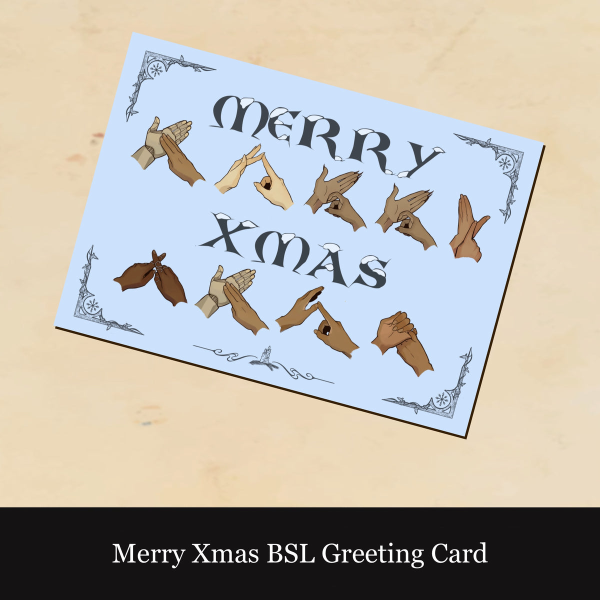 Merry Xmas BSL Greeting Card