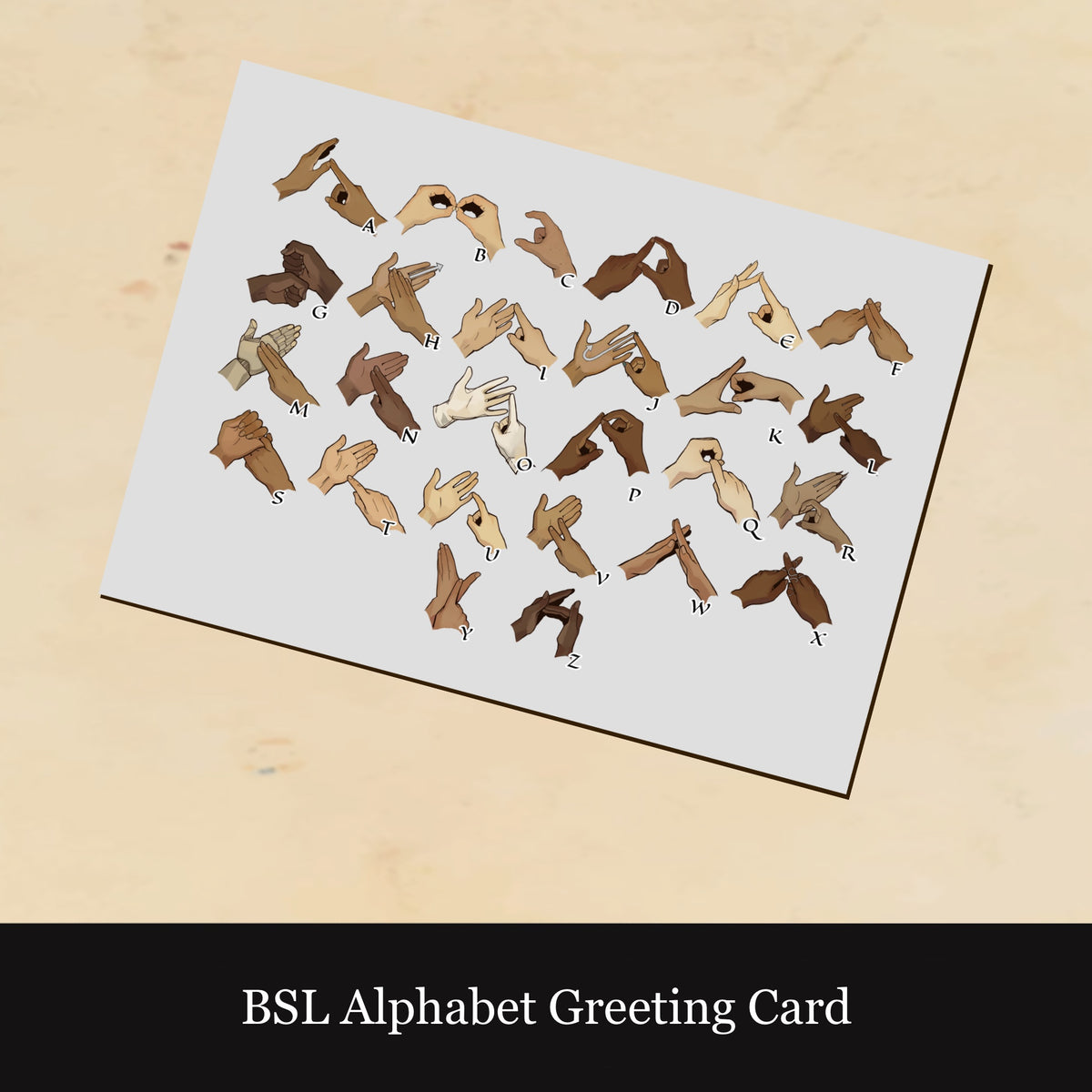 BSL Alphabet Greeting Card